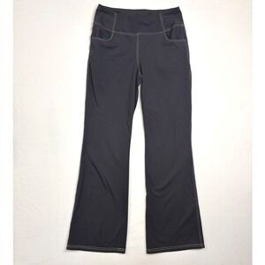 G4Free Womens XL Black Bootcut Yoga Pants Contrast Stitch High Waist